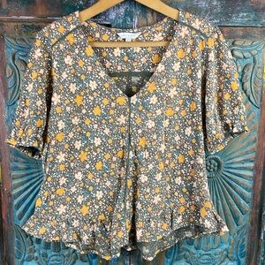 Lucky Brand floral print blouse